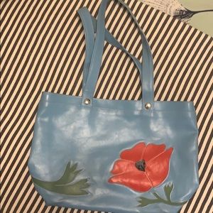 Queen Bee by Rebecca Pearcy Poppy Tote in Blue